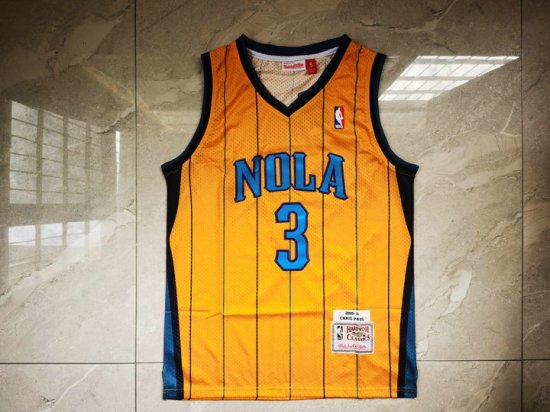 NBA 3 Chris Paul New Orleans Hornets 2010-11 Maillot jaune